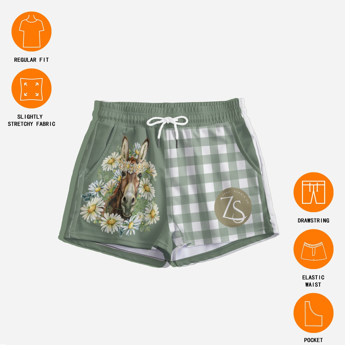 Daisy Donkey Women's Footy Shorts