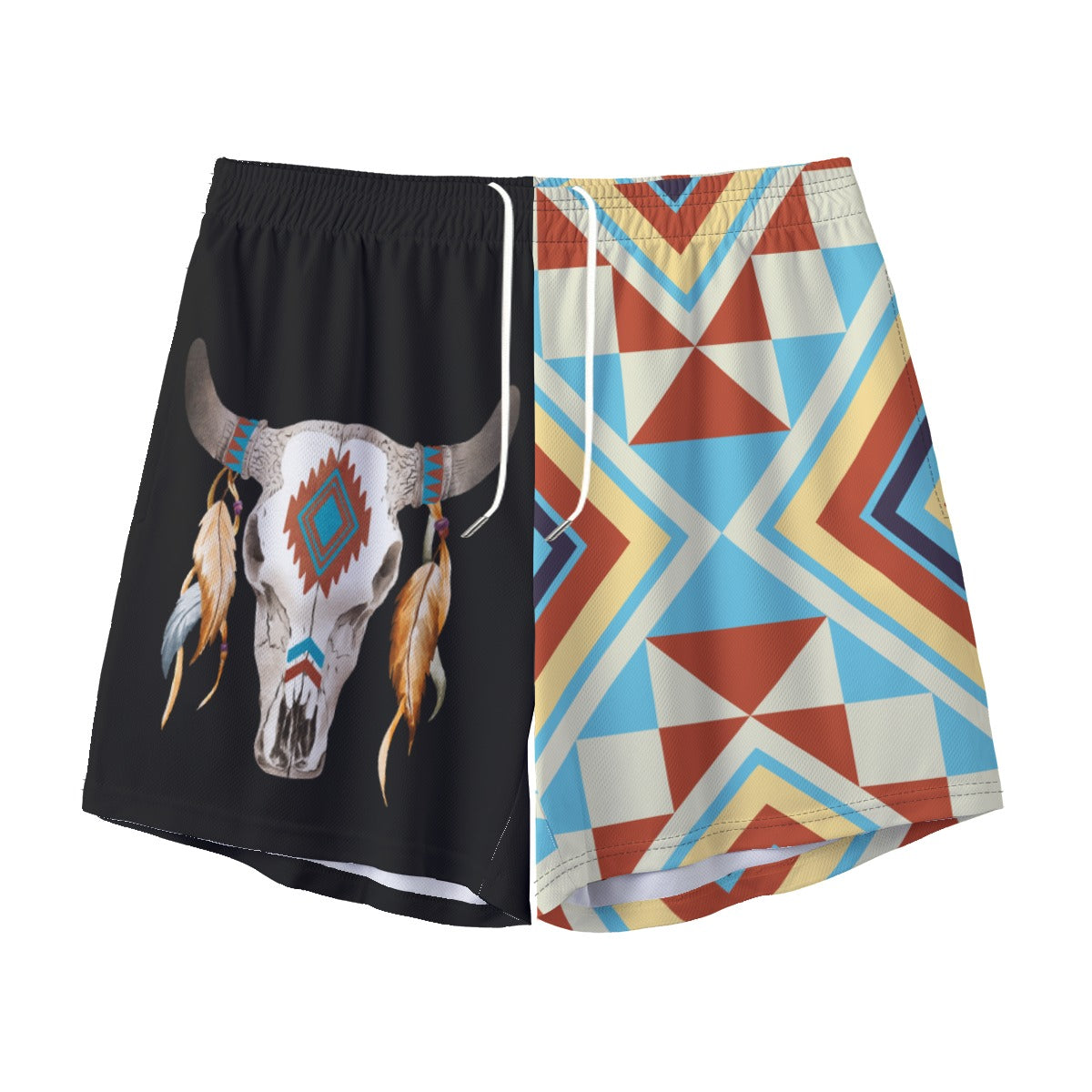 Men's Aztec Skull Footy Shorts